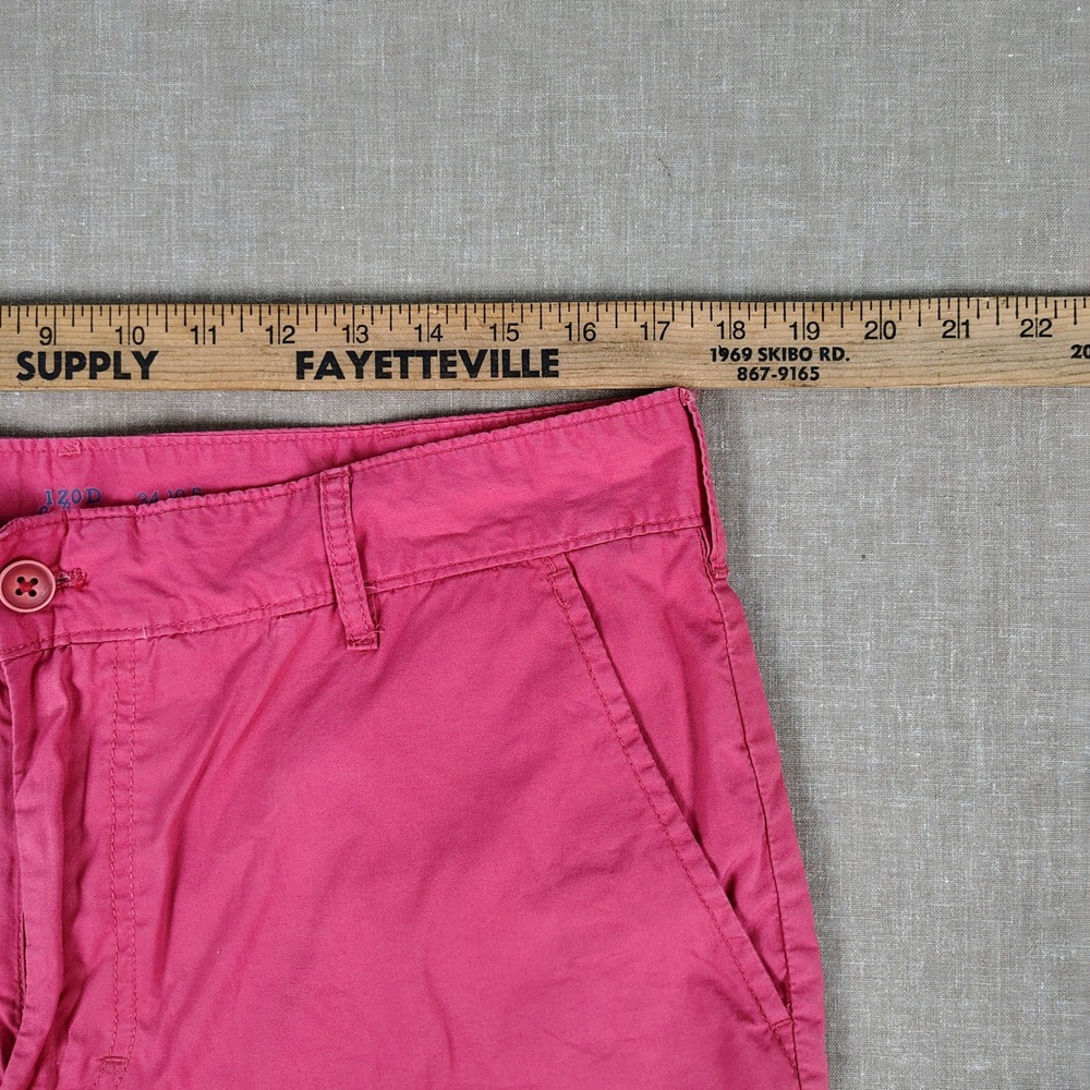 IZOD Mens SZ 34 Saltwater Chino Shorts Pink 100% Cotton Preppy Coastal - Picture 2 of 7